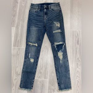 Urban Outfitters BDG skinny jeans with flared bottoms.